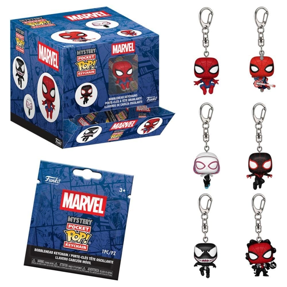 Llavero Pocket POP Mystery Marvel Spiderman surtido